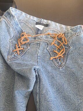 Guess Collection Floral Tie-up Jeans